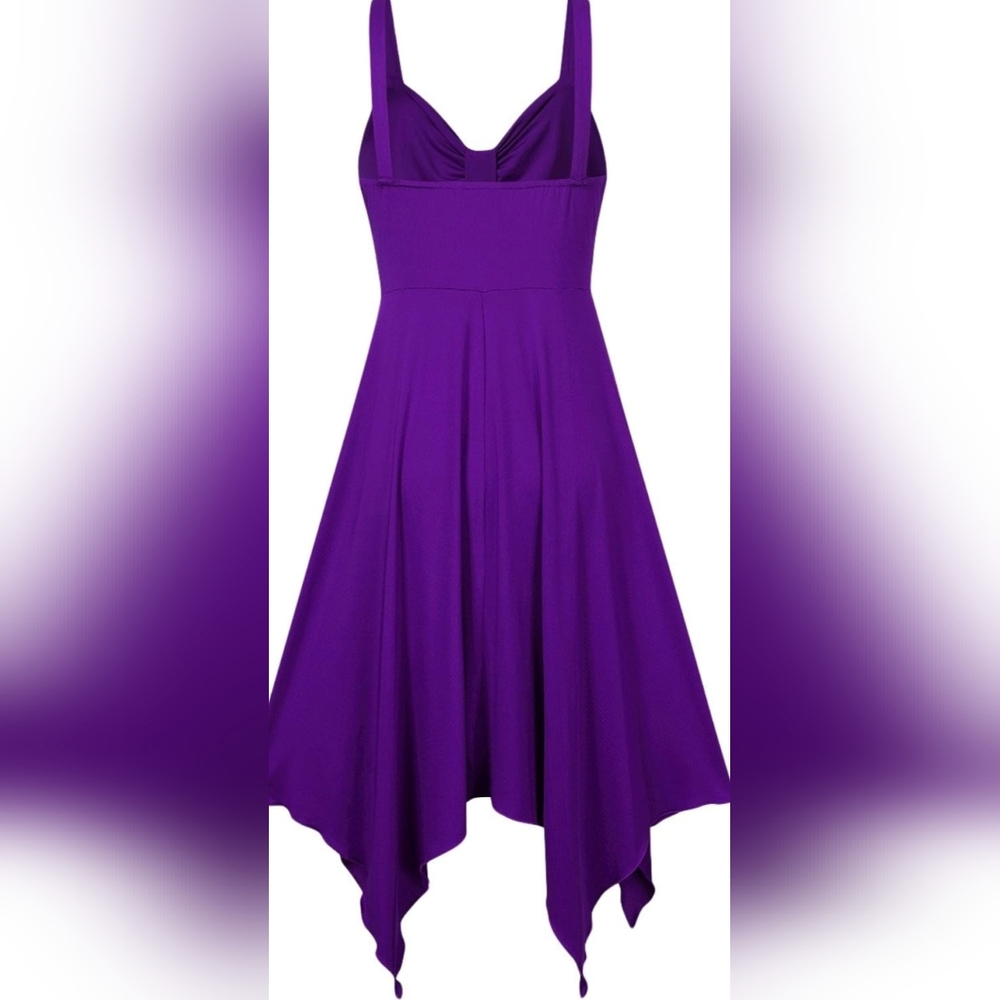 Chic Asymmetrical Purple Dress **NWOT** - Picture 5 of 8